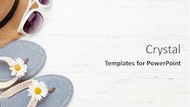  Presentation with top hat - Presentation theme with summer-vacation-items-and-accessories background and a white colored foreground