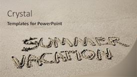  Presentation with laguna beach - PPT layouts having summer-vacation-the-word-summer background and a soft green colored foreground