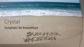  Presentation with laguna beach - Audience pleasing slide set consisting of summer-vacation-the-word-summer backdrop and a light gray colored foreground