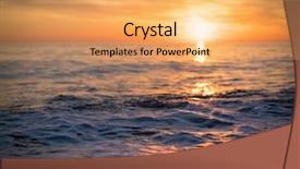  Presentation with sun - PPT layouts having summer vaction - silhouette of empty beach background and a yellow colored foreground