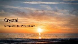  Presentation with sun radiation - Slides with summer vaction - silhouette of empty beach background and a  colored foreground