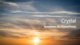  Presentation with fern sun - Colorful PPT layouts enhanced with summer vaction - silhouette of empty beach backdrop and a coral colored foreground