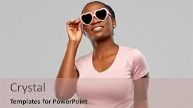  Presentation with american heart - Cool new PPT layouts with summer-valentine-s-day backdrop and a coral colored foreground