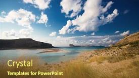  Presentation with summer - Amazing slides having summer-view-of-balos-beach backdrop and a tawny brown colored foreground