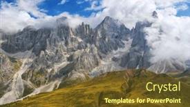  Presentation with europe - Slide set consisting of summer-view-of-the-famous background and a tawny brown colored foreground