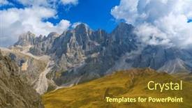  Presentation with europe - Slide deck having summer-view-of-the-famous background and a tawny brown colored foreground