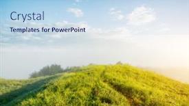  Presentation with pasture - Presentation featuring summer-view-of-the-pasture background and a light blue colored foreground