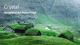  Presentation with denmark - Presentation theme enhanced with summer-view-of-traditional-turf background and a seafoam green colored foreground