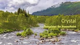  Presentation with western - Slide deck having summer-western-norway-beginning background and a tawny brown colored foreground