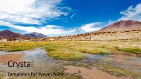  Presentation with japan beautiful landscape mountain fuji - Slide set having summer wide mountain bolivian landscape background and a coral colored foreground