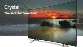  Presentation with rural road - Amazing slide deck having summer wide screen - 4k monitor isolated on white backdrop and a dark gray colored foreground