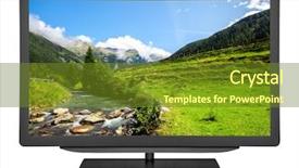  Presentation with silver fern black white flag - Slide deck with summer wide screen - flat television on the white background and a  colored foreground