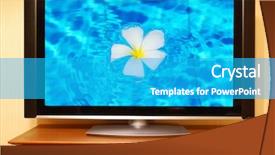  Presentation with plasma - Colorful presentation design enhanced with summer wide screen - plasma panel both pictures are backdrop and a  colored foreground