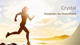  Presentation with cardio - Slides enhanced with summer-workout-athlete-runner-girl background and a cream colored foreground