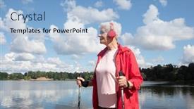  Presentation with active lifestyle - Presentation theme with summertime-active-lifestyle-leisure background and a light blue colored foreground