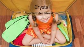  Presentation with ready - Colorful theme enhanced with summertime fun - ready for travel backdrop and a  colored foreground