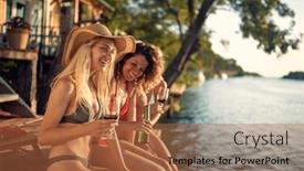  Presentation with togetherness - Theme enhanced with summertime-fun-with-girlfriends-three background and a red colored foreground