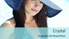  Presentation with beautiful young woman getting face - Colorful theme enhanced with summertime tropical vacation travel - beautiful young woman backdrop and a  colored foreground