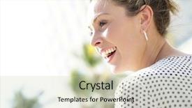  Presentation with outdoors - Amazing presentation theme having summery - beautiful smiling young woman backdrop and a  colored foreground