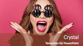  Presentation with dollar - Presentation design consisting of summery - close up portrait background and a tawny brown colored foreground