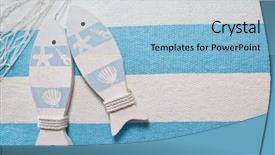  Presentation with maritime - Slide set having summery - maritime background or decoration background and a light blue colored foreground