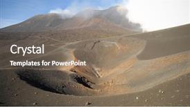  Presentation with summit - Slide set having summit craters of etna volcano background and a violet colored foreground