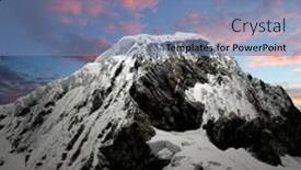  Presentation with summit - Slides with andes mountains - summit in the cordillera blanca background and a seafoam green colored foreground