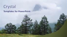  Presentation with summit - Slides having summit-of-mount-innerdalstarnet background and a sky blue colored foreground