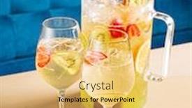  Presentation with kiwi - Colorful theme enhanced with summr-lemonade-with-kiwi-fruits backdrop and a lemonade colored foreground