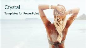  Presentation with bohemian - Cool new slides with sun - beautiful bohemian styled and tanned backdrop and a sky blue colored foreground