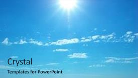  Presentation with coast - PPT theme enhanced with sun - coast of beach at day background and a light blue colored foreground