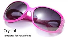  Presentation with pink white - Cool new presentation theme with sun - women glamorous pink sunglasses isolated backdrop and a white colored foreground