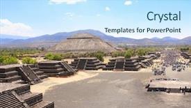  Presentation with city moon - Presentation featuring sun and avenue of dead background and a sky blue colored foreground