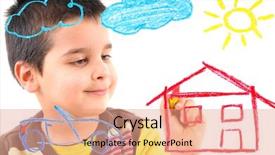  Presentation with image resolution - PPT layouts featuring sun and clouds on glass background and a coral colored foreground