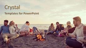  Presentation with sea sun - Audience pleasing slides consisting of sun begins to set backdrop and a lemonade colored foreground