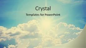  Presentation with breaking through - Colorful PPT theme enhanced with sun breaking through a cluster backdrop and a mint green colored foreground