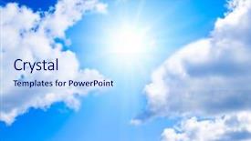  Presentation with breaking through - Amazing slides having sun breaking backdrop and a sky blue colored foreground