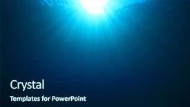  Presentation with ocean surface - Cool new PPT theme with sun burst - sunburst on the ocean surface backdrop and a navy blue colored foreground