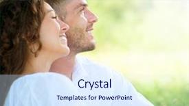  Presentation with nature countryside - PPT layouts featuring sun care - happy couple outdoor smiling couple background and a  colored foreground