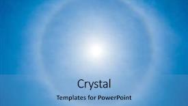  Presentation with sky rainbow - Slide deck with sun circular rainbow halo background and a light blue colored foreground