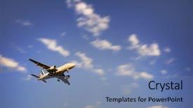  Presentation with crash landing on you - Presentation theme with sun clipart - airplane on landing background and a seafoam green colored foreground