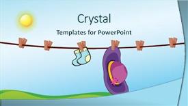  Presentation with socks - Amazing slide deck having sports playground wall bars for children in front of brick wall 3d rendering backdrop and a light gray colored foreground