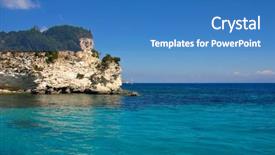  Presentation with island - Cool new presentation with sun clock - gaios in paxos island greece backdrop and a teal colored foreground