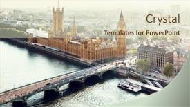  Presentation with westminster - Theme featuring sun clock - london - palace of westminster background and a cream colored foreground