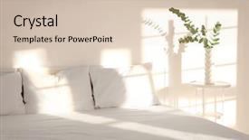  Presentation with sun clock - Cool new presentation theme with sun clock - white interior of modern bedroom backdrop and a  colored foreground