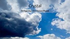  Presentation with rain clouds - Colorful presentation theme enhanced with sun closed by rain clouds backdrop and a  colored foreground