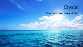  Presentation with perfect - Beautiful slides featuring sun clouds - ocean and perfect sky backdrop and a light blue colored foreground