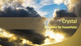  Presentation with spectacular - Audience pleasing PPT theme consisting of sun clouds - spectacular cloudscape light and dark backdrop and a  colored foreground
