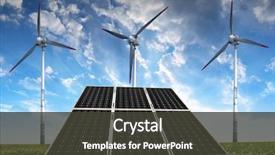  Presentation with solar wind energy - Cool new presentation theme with sun concept of clean energy backdrop and a dark gray colored foreground