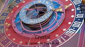  Presentation with sun clock - Presentation theme featuring pacific islands children - stunning tropical island with palm background and a teal colored foreground.